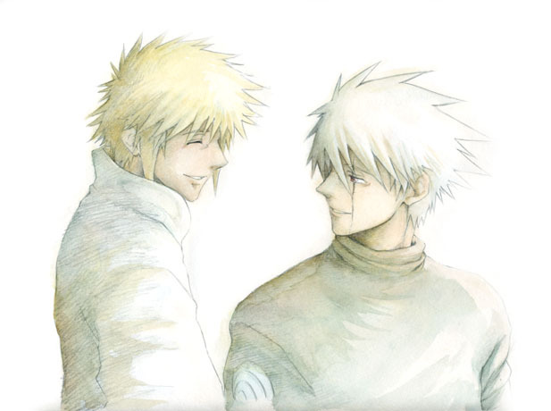 Kakashi and Yondaime both Smiling